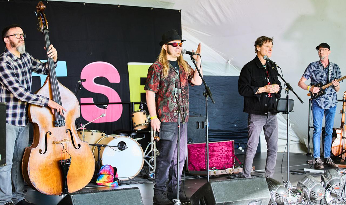 GTSF stage Jackdaw Blues on stage